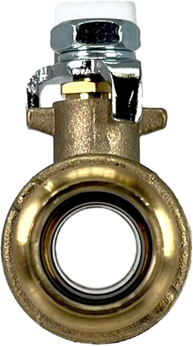 PROCURU 2-Pack 1/2-Inch Press Copper Ball Valve, Heavy Duty Brass Body, Full Port, LF Certified Safe (3BP050-2P)