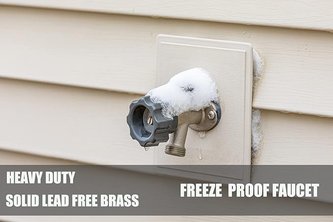 WHK Brass 12" Frost Proof Outdoor Faucet, Anti-Siphon Sillcock, Polished Chrome, 1/2" MIP x 3/4" Hose Bibb