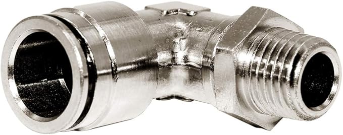 Beduan Brass BPL Push to Connect Air Fittings Elbow 3/8" Tube OD x 1/4" NPT Male 90° Degree Adapter (Pack of 5)