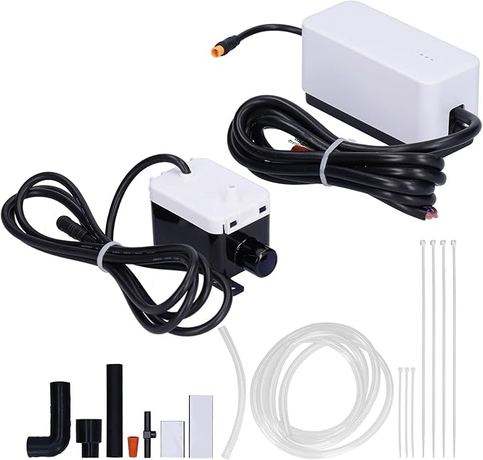 WALFRONT Mini Split Condensate Pump S1, Engineering Plastic, Automatic Drain Technology, Energy Saving, Quiet Operation, Wall Mounted for HVAC and Air Conditioning Systems