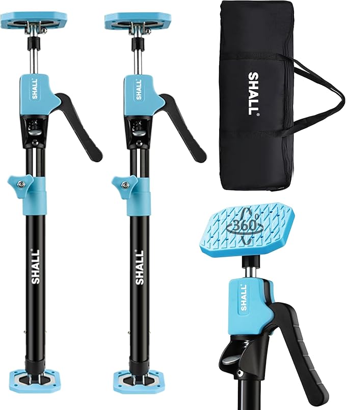 SHALL Cabinet Jack Support Pole, 18.5-29.5 in Adjustable Third Hand Tool, Steel Telescopic Quick Support Rod with 154lbs Capacity for Cabinets Jack, Drywall Lift & Cargo Bars, 2PK w/Storage Bag