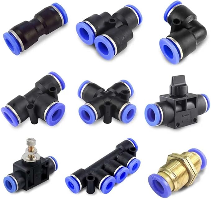 1/4" OD Push to Connect Y Spliter 3 Way Wye Quick Push Lock Adapter (Pack of 10)