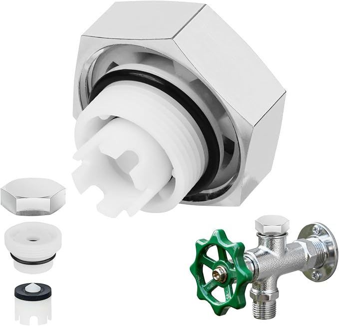 RAWILL VACVBKX1B Vacuum Breaker Replacement Kit,Heavy Duty Metal Anti Siphon Valve Repair Kit for Traditional Anti-Siphon Frost Free Sillcock Valves.