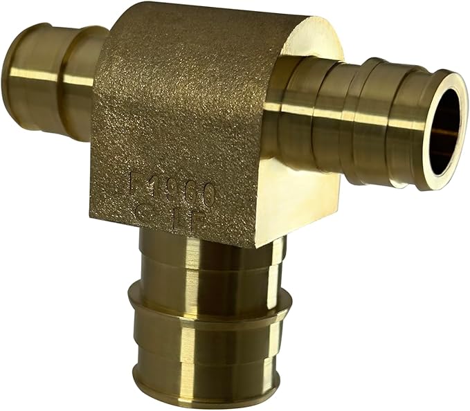 XFITTING Pex A 1/2 Inch x 1/2 Inch x 3/4 Inch Pex A Tee, 201-1-6=2XX, 2 Pieces