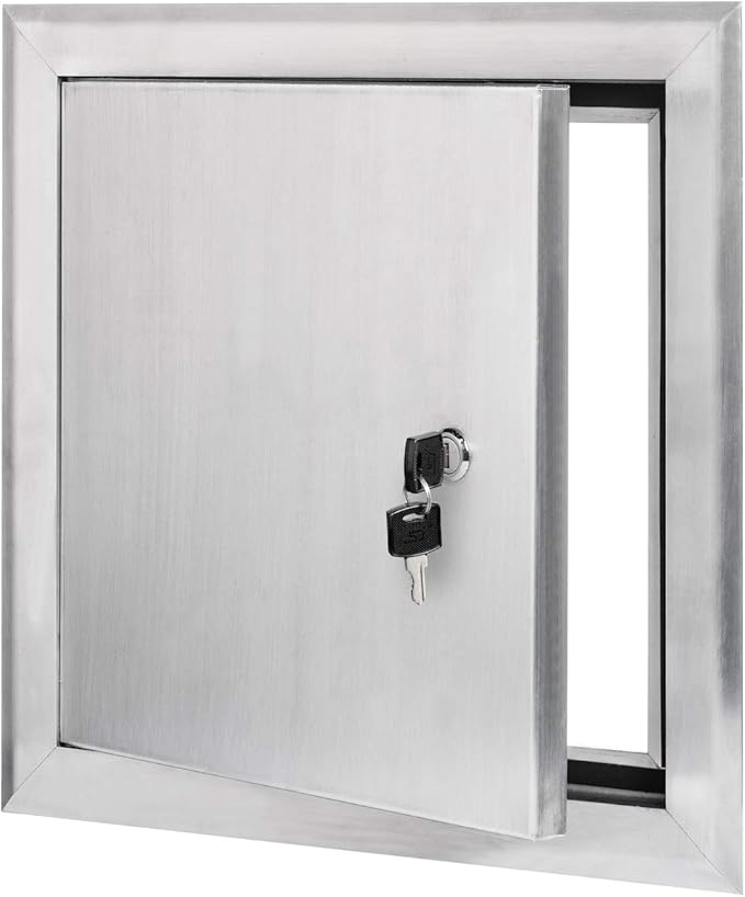 Premier 18x18 Universal Aluminum Access Panel Door with Keyed Latch, Insulated for Exterior Application Use, Wall or Ceiling Mounted for Drywall, Plumbing, Electrical, 2400 Series