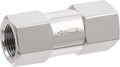 Yoebor 304 Stainless Steel Detachable Check Valve One Way Non-Return Valve for Water Oil Gas, 1pc (Fnpt x Fnpt, 3/4")