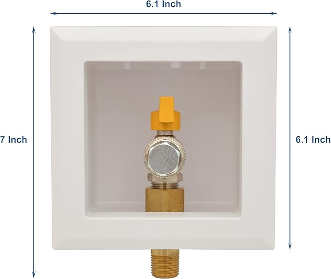 HYDRO MASTER Gas Outlet Box，1/2" NPT, Gas Supply Box，White (1/2-Inch)