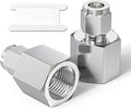 TAISHER 1PCS 304 Stainless Steel Compression Tube Pipe Fitting Connector, 3/8" Tube OD x 1/2" NPT Female Straight Adapter