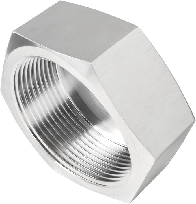 Stainless Steel 304 Hex End Cap 2" NPT Female Pipe Fitting 1pc