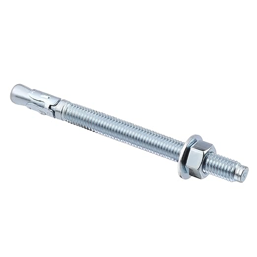 1/2 inch x 5-1/2 inch - 40 Pieces Wedge Anchor Zinc Plated Heavy Duty Fastener for Concrete