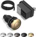 Garbage Disposal Air Switch Kit - UL Listed Wireless Sink Top Button, Champagne Bronze Finish, Compatible with Delta Faucet Champagne Bronze, Universal Design for All Garbage Disposals