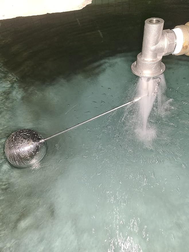 Viton sealing, 304 Stainless Steel Balanced Float Ball Valve, Tank Mount, 100 Psi (2")