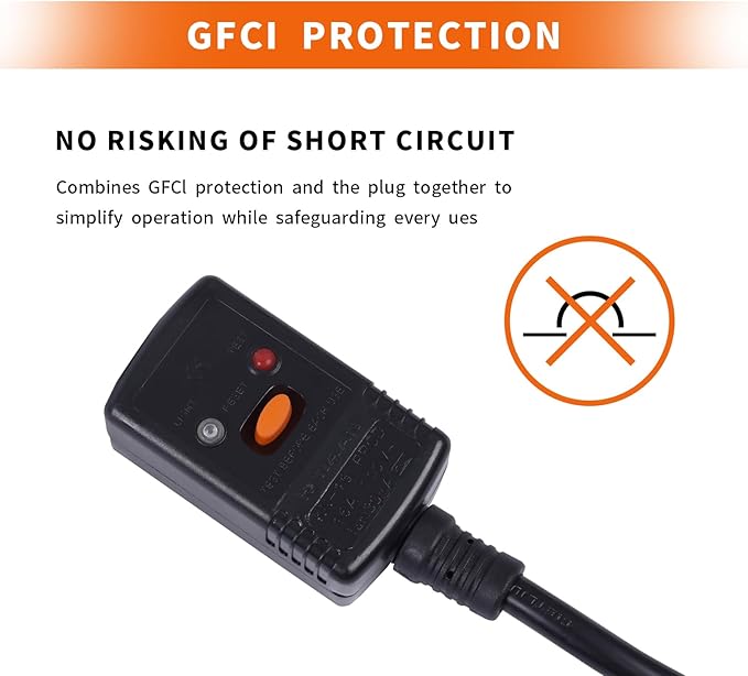 100FT Heat Tape for Water Pipes Freeze Protection IP65 Waterproof 7W/FT 110V BDDFOTO Heat Cable With GFCI Protection and Thermostat,Self-Regulating Pipe Heater for Roof/RV/Water Storage Tank