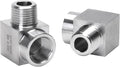 90 Degree Street Elbow - 1/2" NPT Male to 1/2" NPT Female Stainless Steel 304 Heavy Duty Forged Square Barstock Street Elbow Adapter Pipe Fitting (pack of 2)