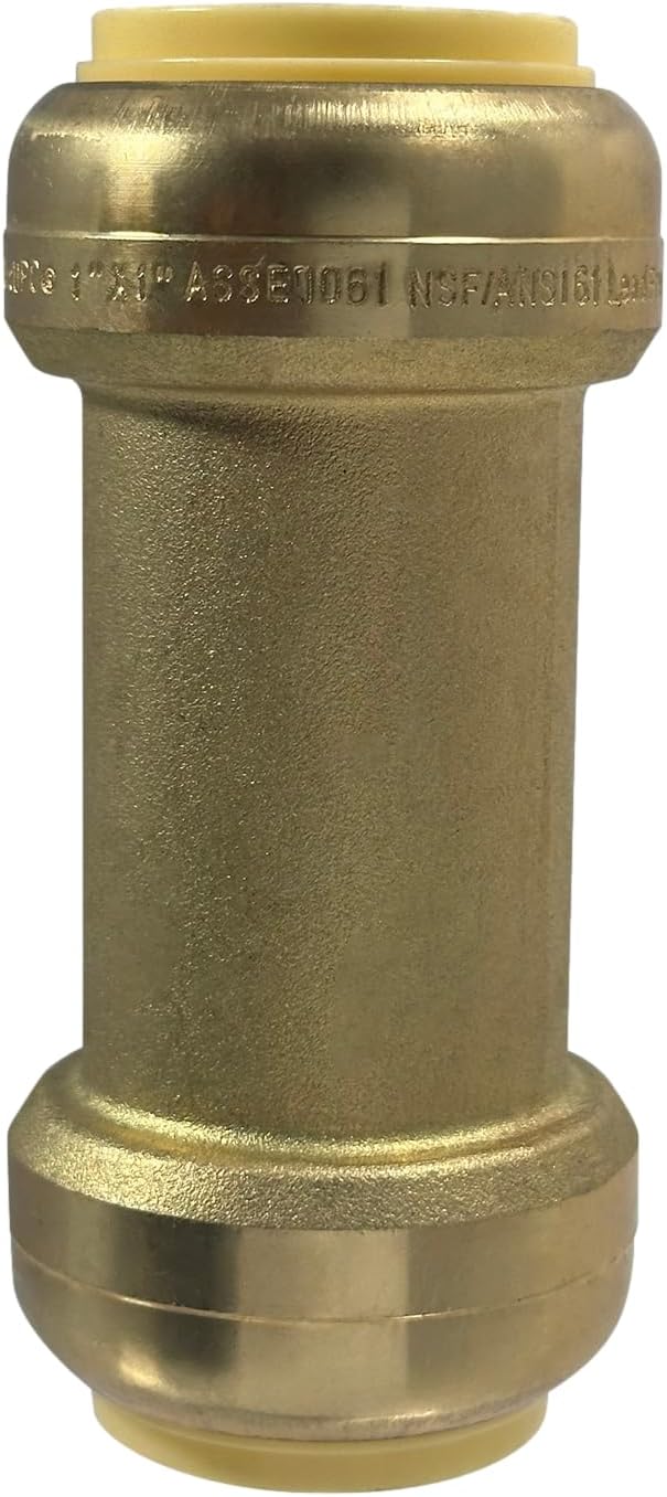 1 Piece XFITTING 1" x 1" Push Fit Check Valve, Certified to NSF ANSI61, Brass, Plumbing Fitting for Copper, Pex, CPVC, 1 Pack