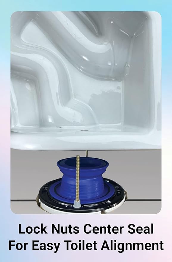 One N Done Toilet Flange Repair Kit - Toilet Kit For Low or Broken Toilet Flange. Toilet Wax Ring Replacement Kit W/Toilet Flange Extender Kit. No Wax Ring For Toilet Bowl Or Toilet Seal Required 10X
