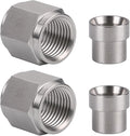 6AN Hardline Stainless Steel Tube Nut and 5/16 Sleeve Fitting for 5/16" OD Tubing, 2 Sets