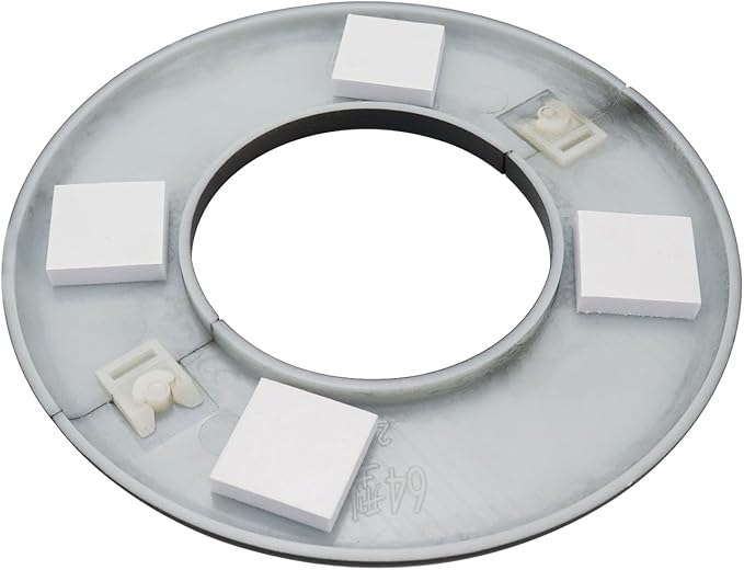 2 Pcs Wall Split Flange, ABS Round Self-Adhesive Escutcheon Plate Buckles Design for 1.73"/44mm Diameter Pipe