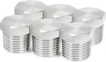 ChillWaves 304 Stainless Steel Pipe Fitting, Outer Hex Head Socket Pipe Plug Fitting，1/2" NPT Male，Thread Adapter(6-PACK)
