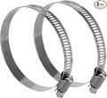 9 inch stainless steel hose clamp, adjustable metal worm gear assortment kit for water pipe (2 pcs)