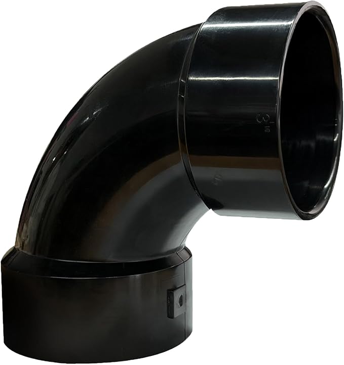 Lesso 1 1/2''90 ELBOW ABS pipe fittings Black, 1.5 Inch