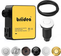Garbage Disposal Air Switch Kit Sink Top Waste Disposal Long Stainless Steel White On/Off Air Button Food and Waste Disposals Part by Briidea, UL Listed