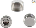 Stainless Steel Pipe Fitting 1/2" NPT Hexagonal Countersunk Male Thread Pipe Plug, 3PCS