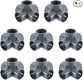 uxcell 1-1/4" PVC Fittings, 4 Pcs 5 Way Elbow Connector Elbow PVC Furniture Fittings Corner Fitting for Water Supplies PVC Furniture DIY Shelf Greenhouse Tent Connection, Grey