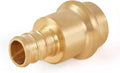 30-Pack HeSun Copper Press Fitting Adapter,1/2" PRESS X 1/2" PEX F1807 Crimp Coupling, LF Brass(PEX1807344-30)