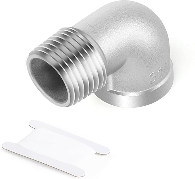 TAISHER 1PCS 304 Stainless Steel 90 Degree elbow,3" NPT Male Pipe to 3" NPT Female 304 Stainless Steel Pipe Fitting