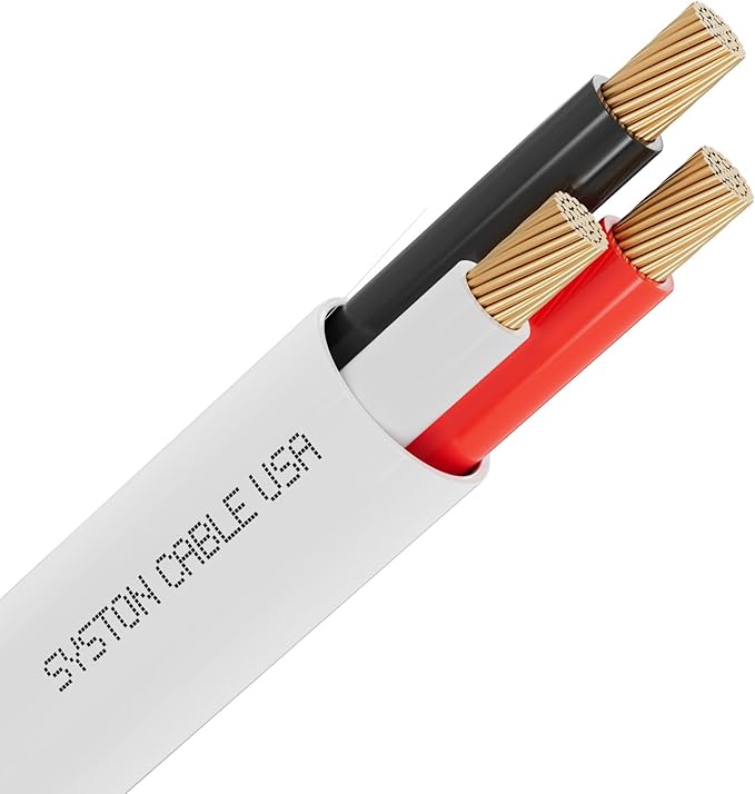 SYSTON 18/3 Fire Security Burglar Station Sound Alarm Control Cable Wire, Plenum-Rated CMP/CL3P Unshielded 100% Copper Stranded UL/ETL,UV Resistant RoHS for Indoor/Outdoor Low Voltage Applications Use
