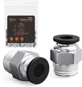 3/8"OD x 3/8"NPT Thread Push to Connect Fittings – Air Line Straight Connectors, Quick Connect Pneumatic Fittings, Push Lock Air Hose Fittings for Compressor, Air Tools & Tubing (20 PCS)
