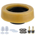 Hibbent Extra Thick Toilet Wax Ring, Toilet Bowl Wax Seal Kit with Closet Bolts, PE Flange and Extra Retainers, Thick Wax Ring Gasket for 3-inch/4-inch Waste line-Gas, Odor and Watertight Seal