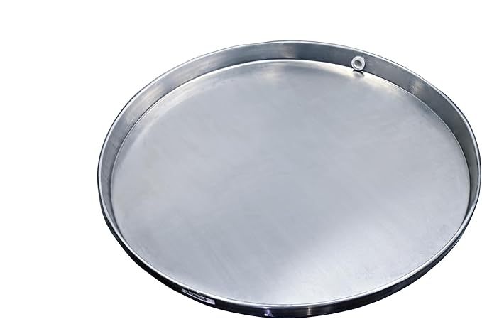 Commercial Water Heater Pan 36 Inch Aluminum 36 x 2.3 Inch with Side Drain Water Damage Prevention No Leaks High Quality Smitty Pan Made In USA