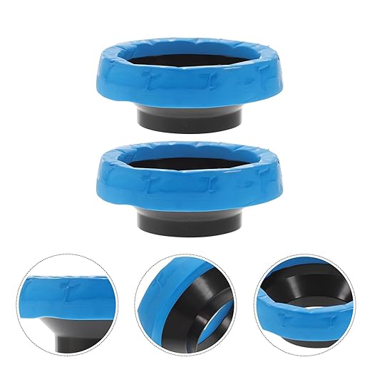 NOLITOY 2pcs Toilet Bowl Wax Ring Seal Gasket Watertight Rubber Clay Toilet Seal Ring Replacement for Home Bathroom Waste Line Leak Prevention