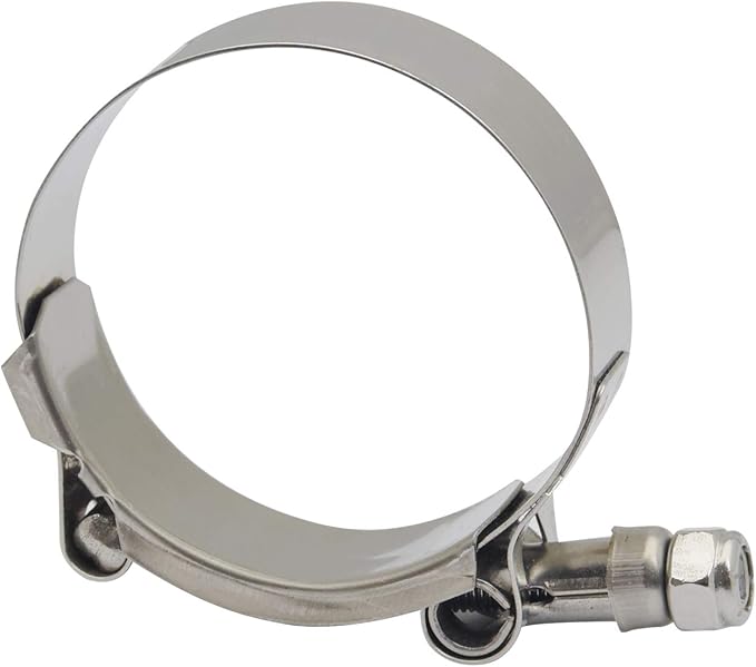 ROADFORMER 41mm - 47mm T-Bolt Hose Clamp - Working Range 1.62" - 1.85" for 1.75" Hose Outside OD, Stainless Steel Bolt and Band Floating Bridge and Nylon Insert Locknut (41mm - 47mm, 2 pack)