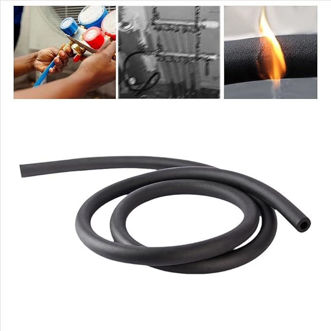 Pipe Insulation Foam Tube, Pipe Cover Wrap Roll Bar Padding Black Pool Noodles Rubber Plastic Insulation Lagging Wrap for Fitness, Tools Handle Support 1.8/2m Length(ID6mmxT15mmx2m)
