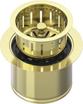 BOTEMY Extended Garbage Disposal Flange Basket Strainer Stopper, Deep 304 Stainless Steel Kitchen Sink Flange Stopper for 3-1/2 Inch Standard Sink Drain Hole, Bright Gold Deep Sink Disposal Strainer