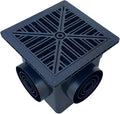 Sandbaggy 12" x 12" Stormwater Catch Basin - 4 Outlets - UV Treated with Debris Basket - Residential, Yard, Lawn, French Drains (12" x 12", 10, Count)