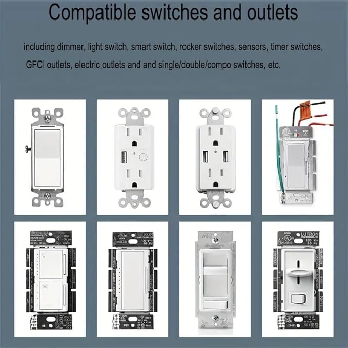 Screwless Decorator Wall Plates 1-Gang Switch Outlet Electrical Cover Plate Unbreakable Thermoplastic Faceplate for Decorative Receptacle Outlet Switch, White (10 Pack)