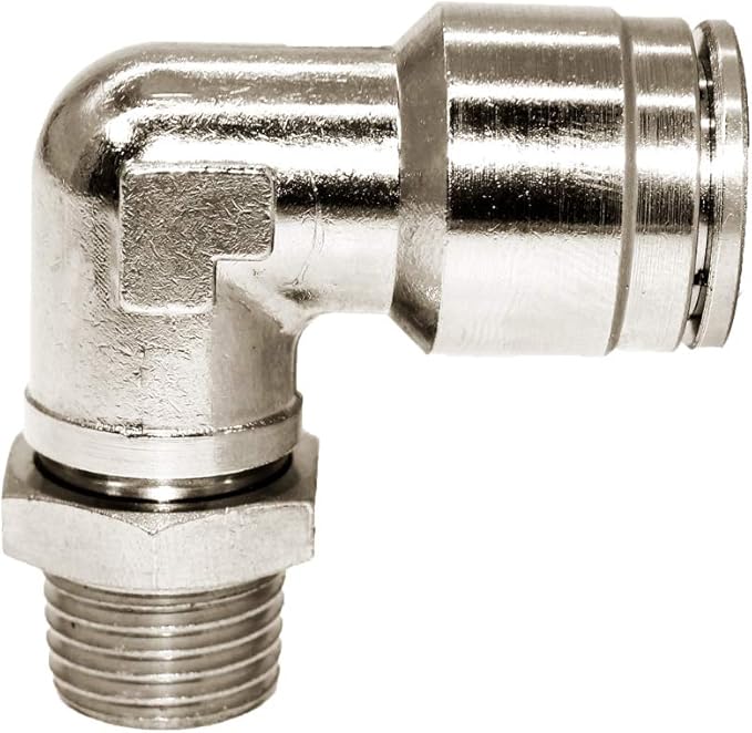 Beduan Brass BPL Push to Connect Air Fittings Elbow 1/2" Tube OD x 1/4" NPT Male 90° Degree Adapter