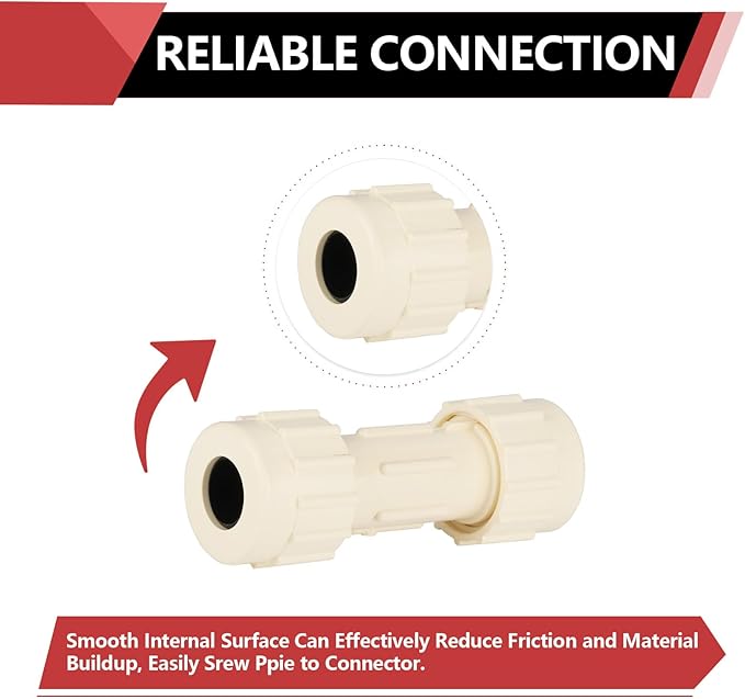 (Pack of 10) EFIELD 3/4"Compression Coupling,CPVC Fittings for Plumbing Installations and Repair (3/4"x3/4"COM),(CPVC049-2-10PCS)