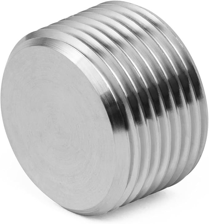 ChillWaves 304 stainless steel Pipe Fitting, Internal Hex Head Socket Pipe Plug Fitting，1-1/4" NPT Male，Thread Adapter(1-PACK)