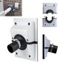 HVAC Wall Penetration & Line-Set Cover Kit, Easy-Install Wall Sleeve for Mini Splits & AC Systems, Weatherproof Universal Fit (White Sealing Plate, L（Pipe 6 CM）)