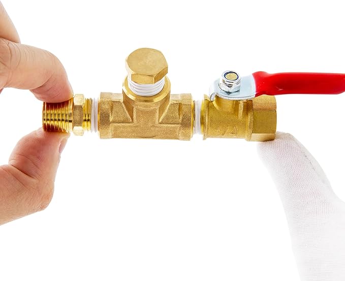 ChillWaves Brass Pipe Fitting, Outer Hex Head Socket Pipe Plug Fitting 3/8" NPT Male Thread Adapter(12-PACK)