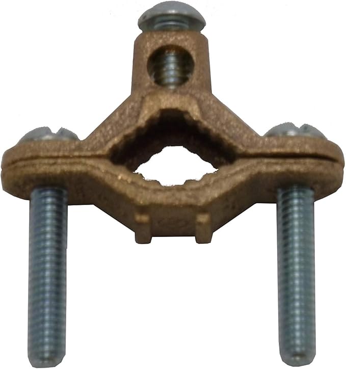 COREX 1/2" to 1" Bronze Water Pipe Ground Clamp - High Conductivity Grounding Clamp Conduit Fitting