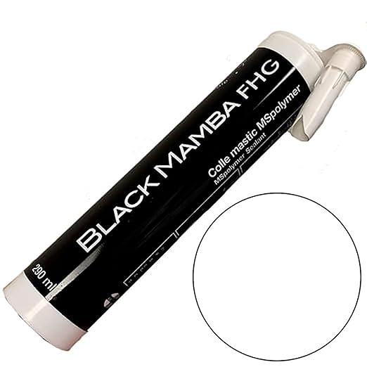 Black Mamba FHG High Tack Adhesive - Mono Component Polymer Sealant, Extreme Temperature Resistant, Paintable, Solvent-Free, Heavy Duty Construction Adhesive - White - 2 Pack
