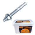 Party Animals 1/2 x 4-3/4 Inch Wedge Anchor, 25 PCs Zinc-Plated Industrial Anchor Bolts for Cement, Concrete