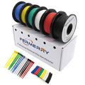 Fermerry 14 AWG Stranded Wire Spool 25ft Each 6 Colors Flexible 14 Gauge Silicone Hook up Wire Kit Electrical Tinned Copper Wire