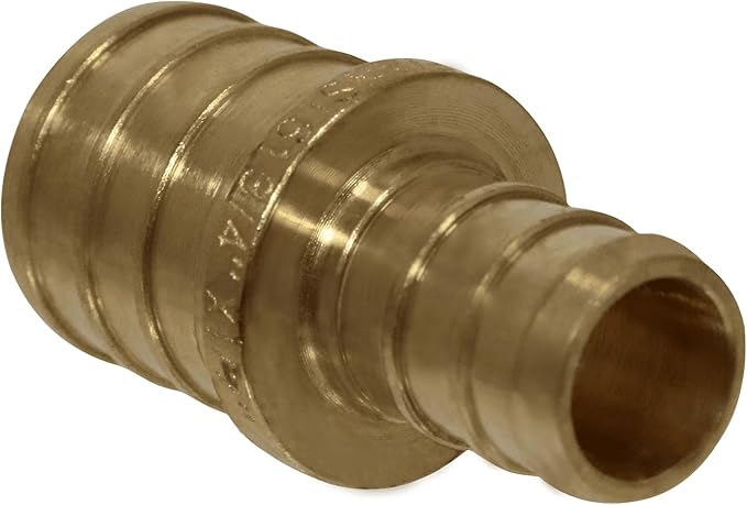 XFITTING 25 PCs Pex Coupling, 3/4" x 1/2" Brass, Pex Pipe Fitting, Plumbing